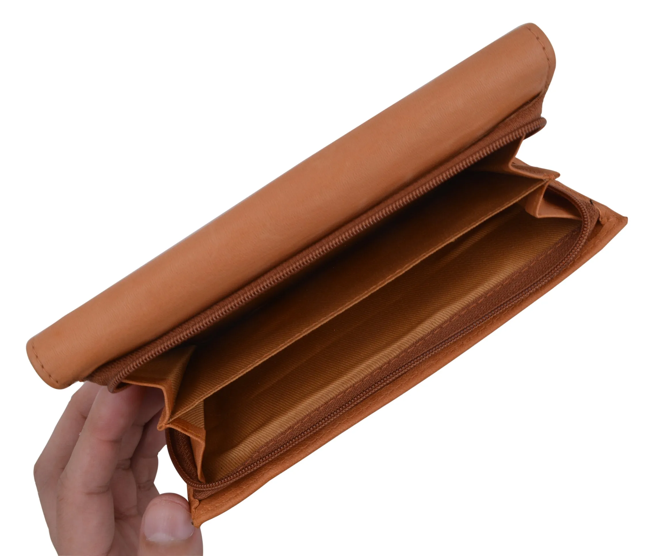 5575GT Genuine Leather Womens Large Clutch Checkbook Holder Ladies Purse Wallet