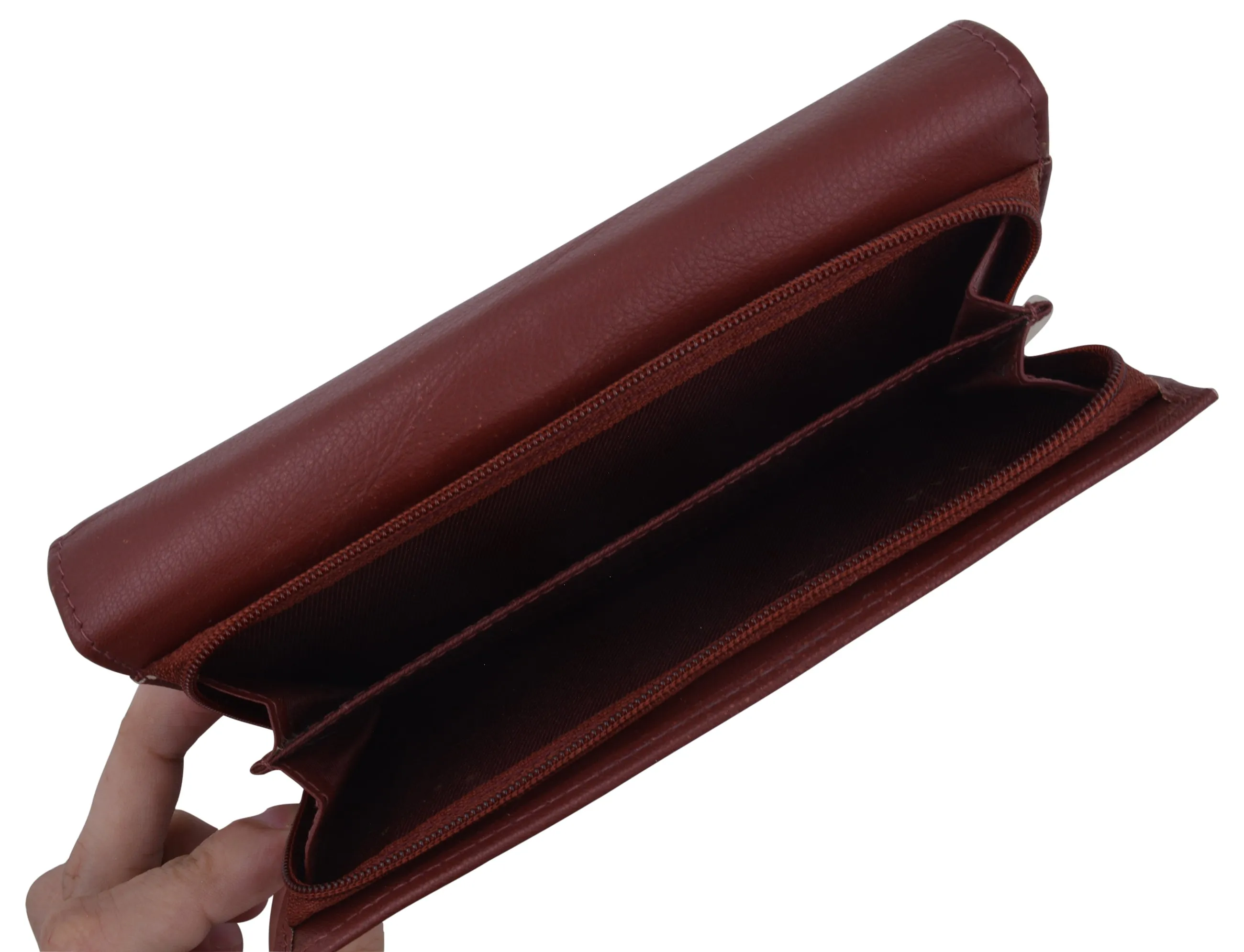 5575GT Genuine Leather Womens Large Clutch Checkbook Holder Ladies Purse Wallet