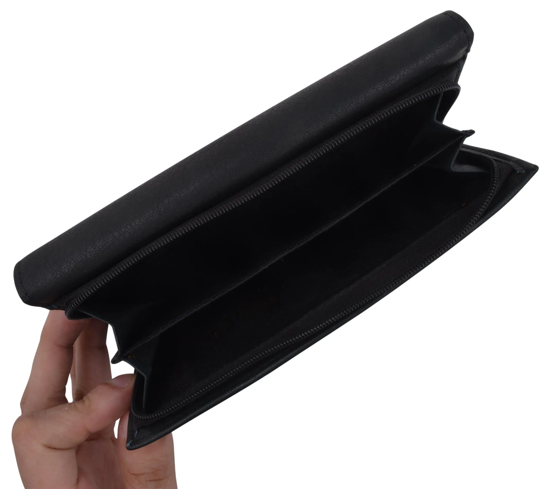 5575GT Genuine Leather Womens Large Clutch Checkbook Holder Ladies Purse Wallet