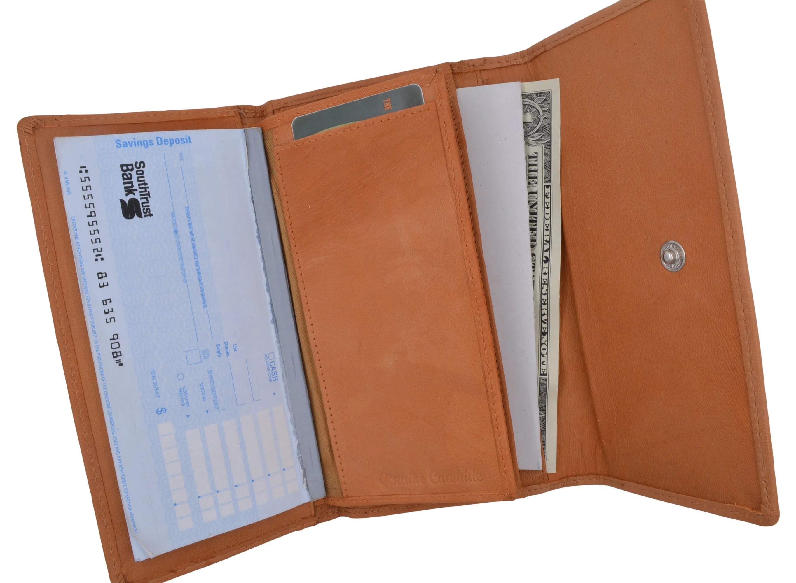5575GT Genuine Leather Womens Large Clutch Checkbook Holder Ladies Purse Wallet