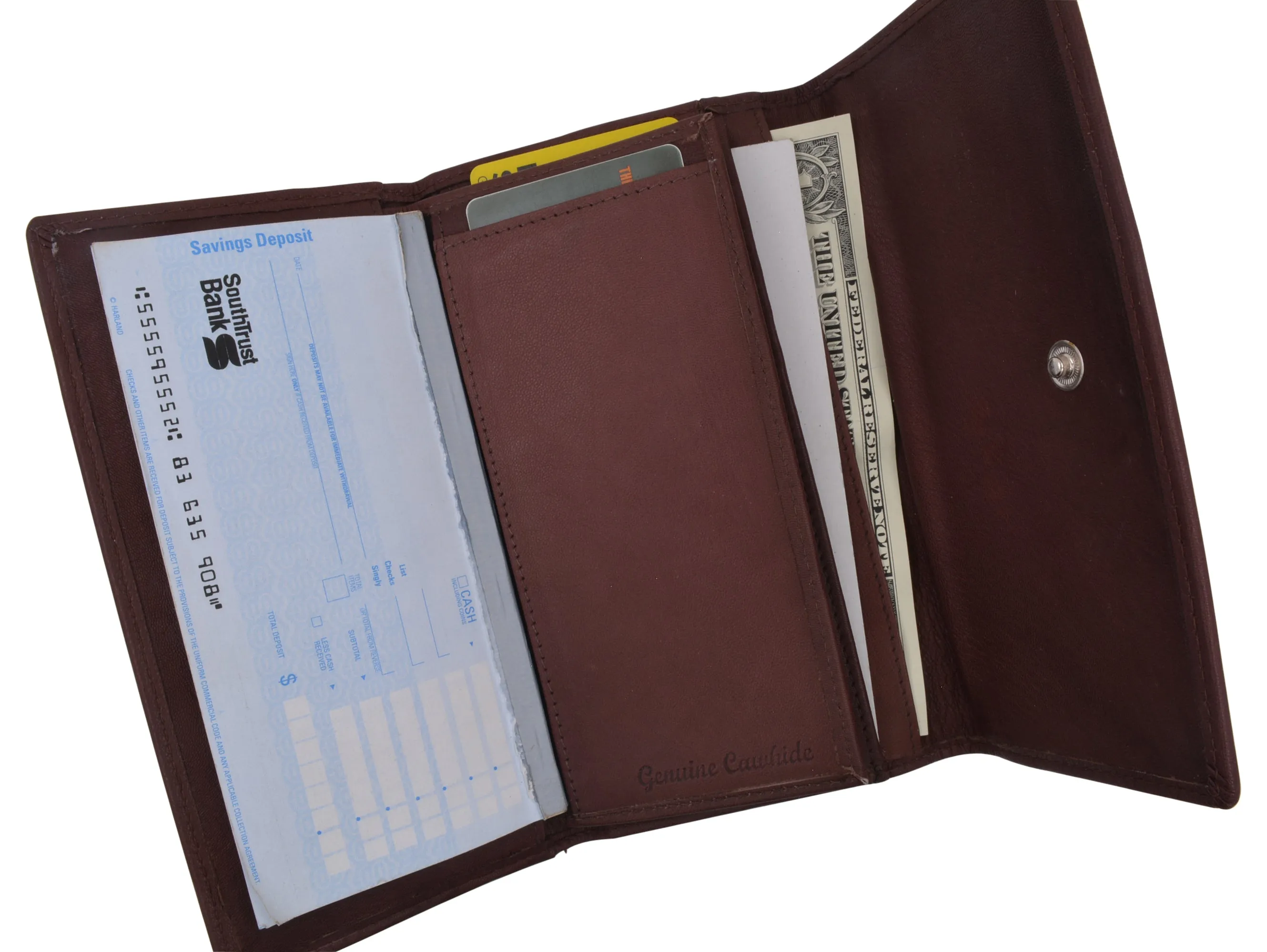 5575GT Genuine Leather Womens Large Clutch Checkbook Holder Ladies Purse Wallet