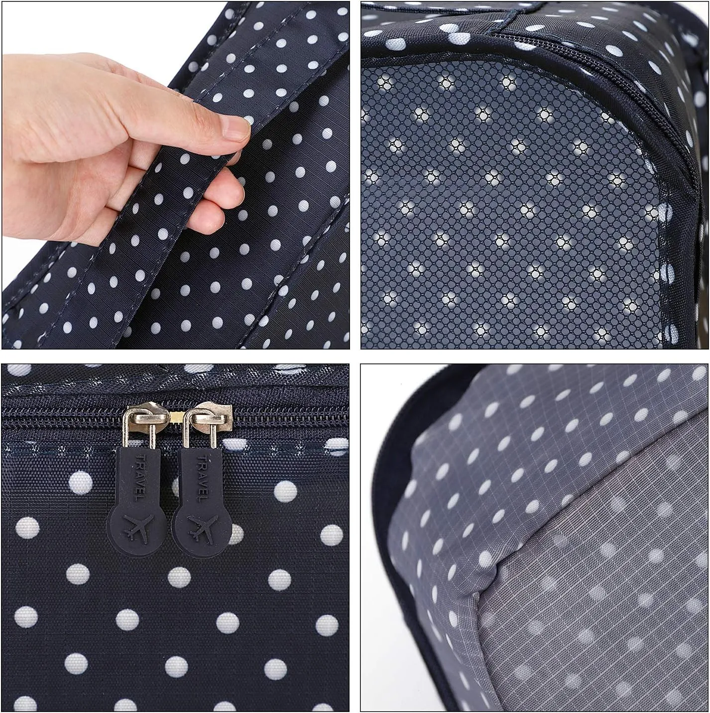 6 Pcs Waterproof Travel Storage Bag(Doted Print)