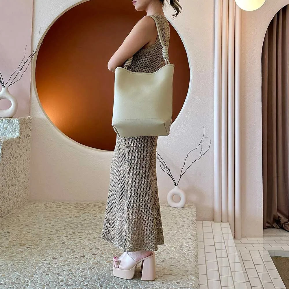 Adeline Tan Large Denim Tote Bag - FINAL