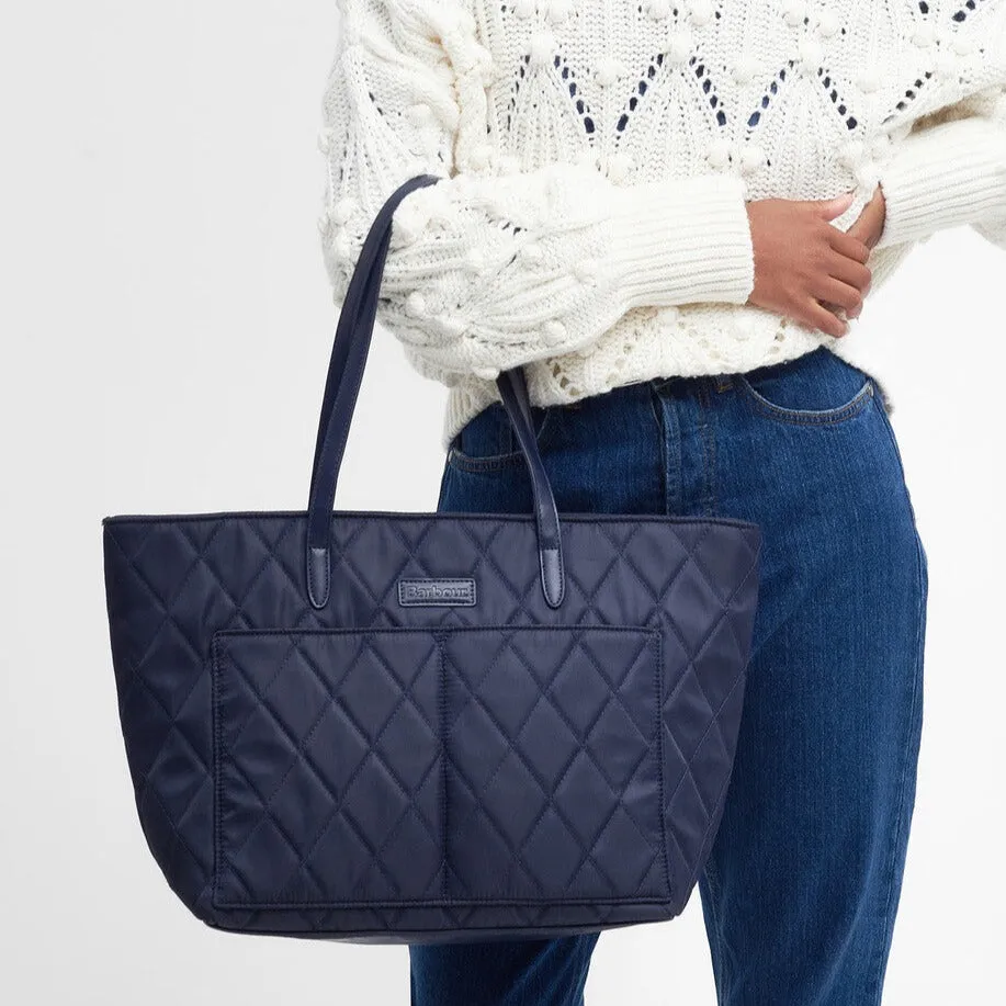 Barbour Women's Quilted Tote Bag in Navy