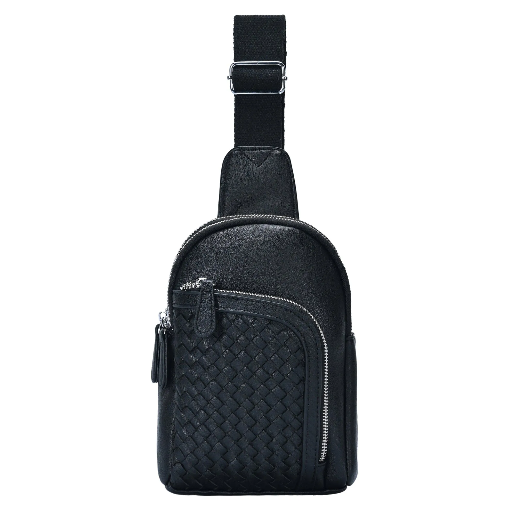 BGA6896 2 Compartment Woven Pocket Mini Sling Bag
