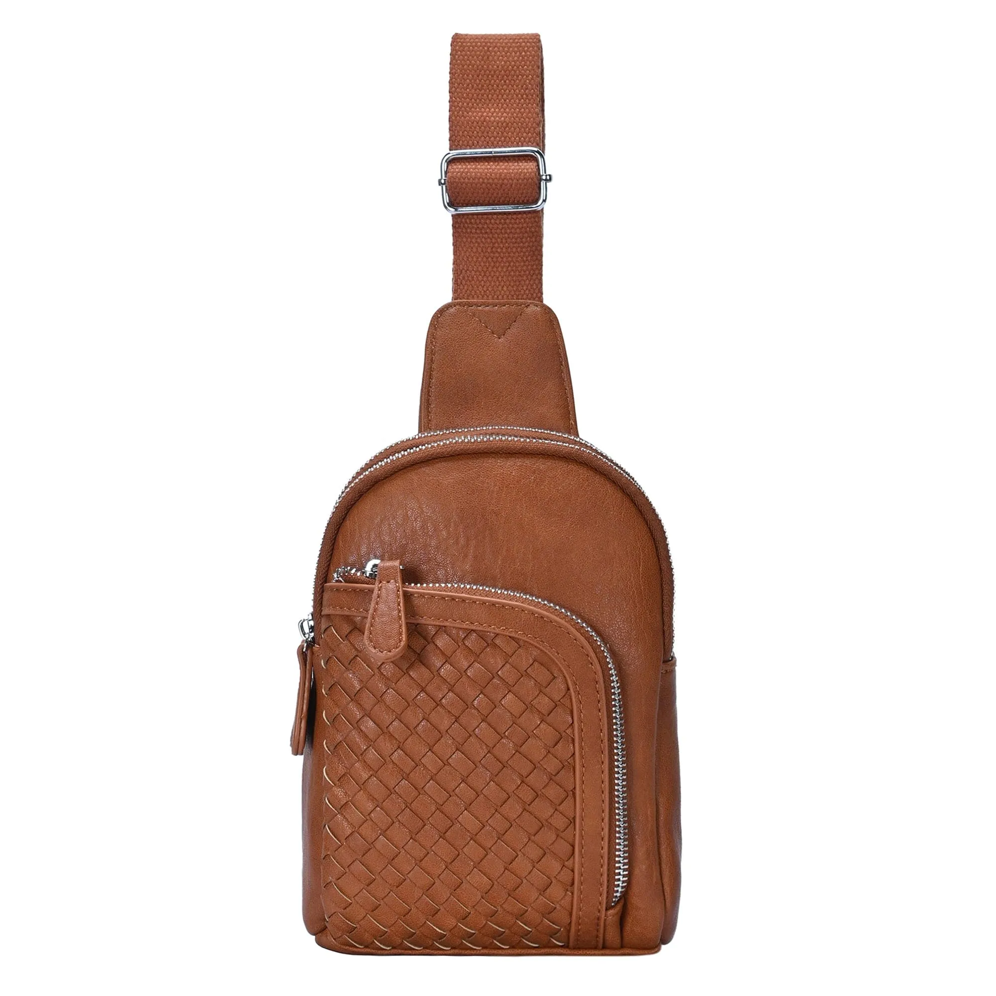 BGA6896 2 Compartment Woven Pocket Mini Sling Bag