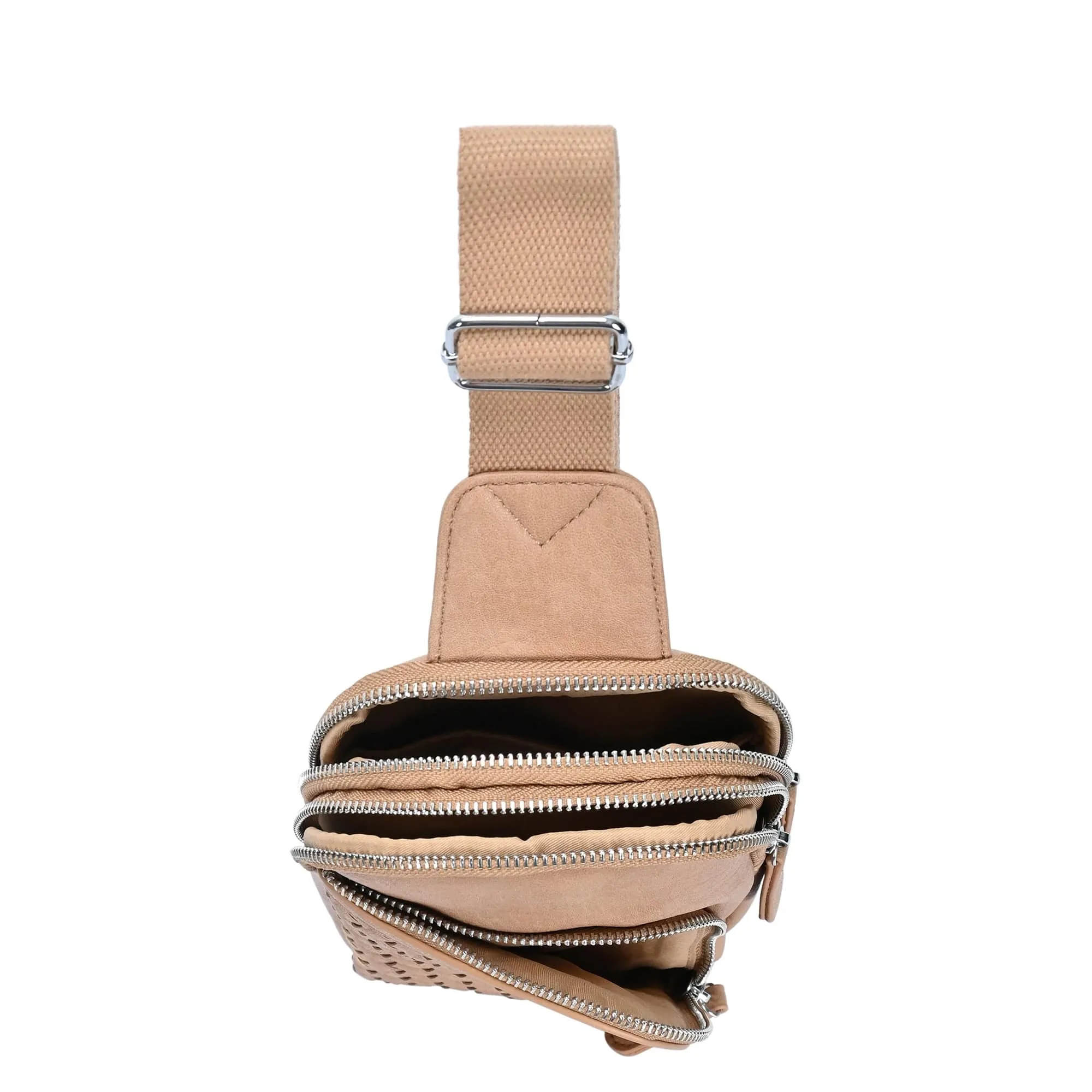 BGA6896 2 Compartment Woven Pocket Mini Sling Bag