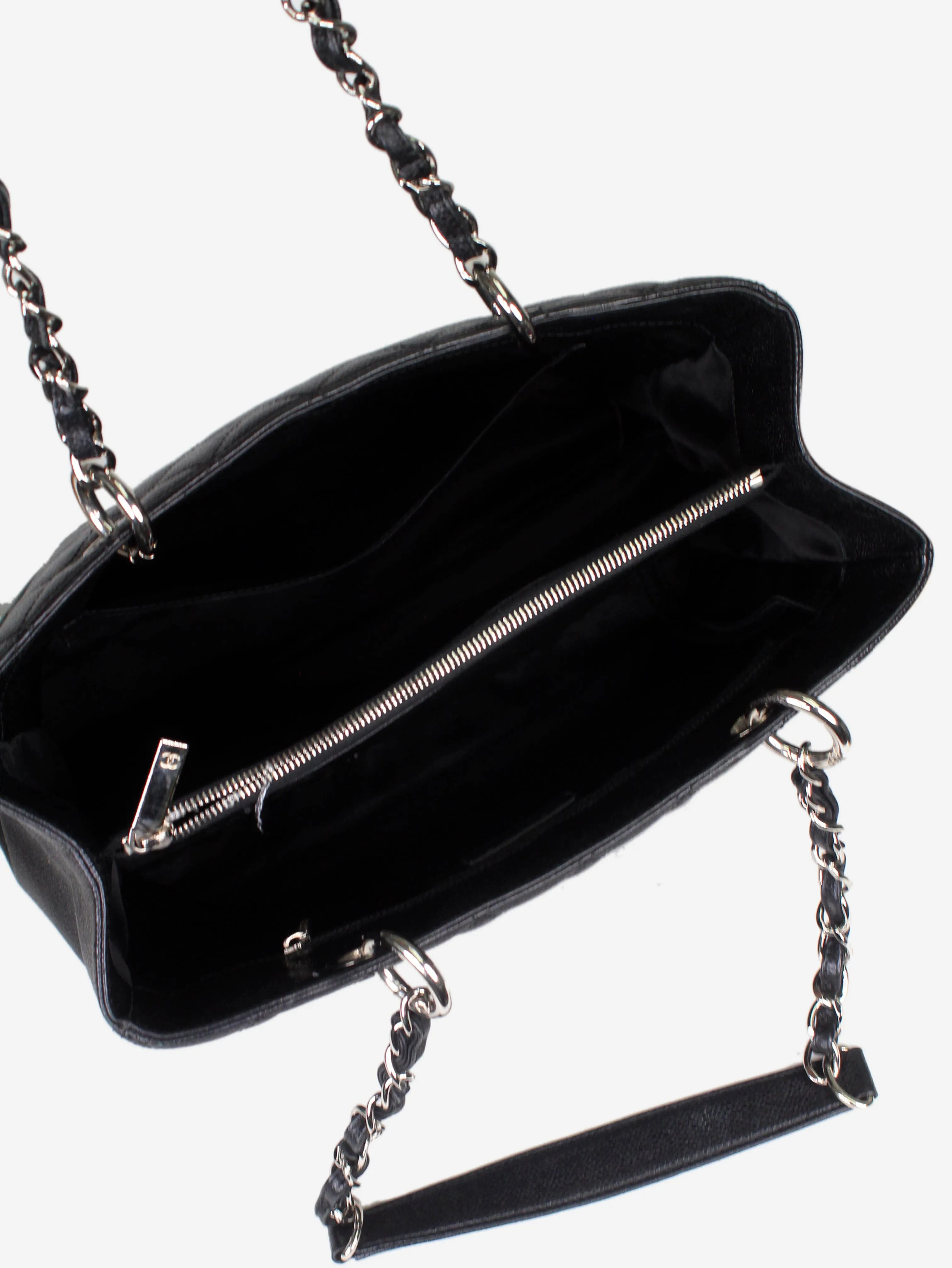 Black 2012 caviar leather GST tote