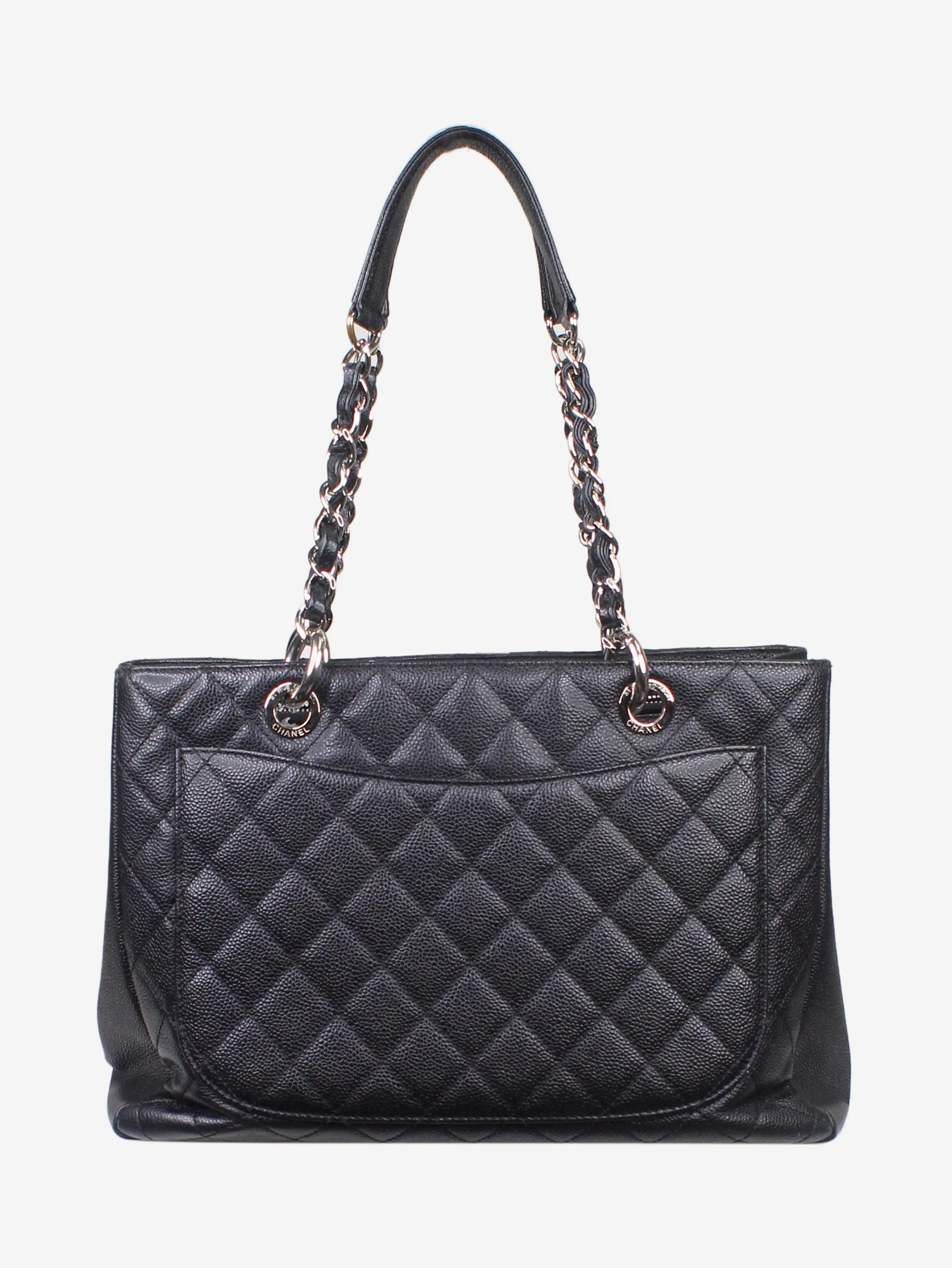 Black 2012 caviar leather GST tote