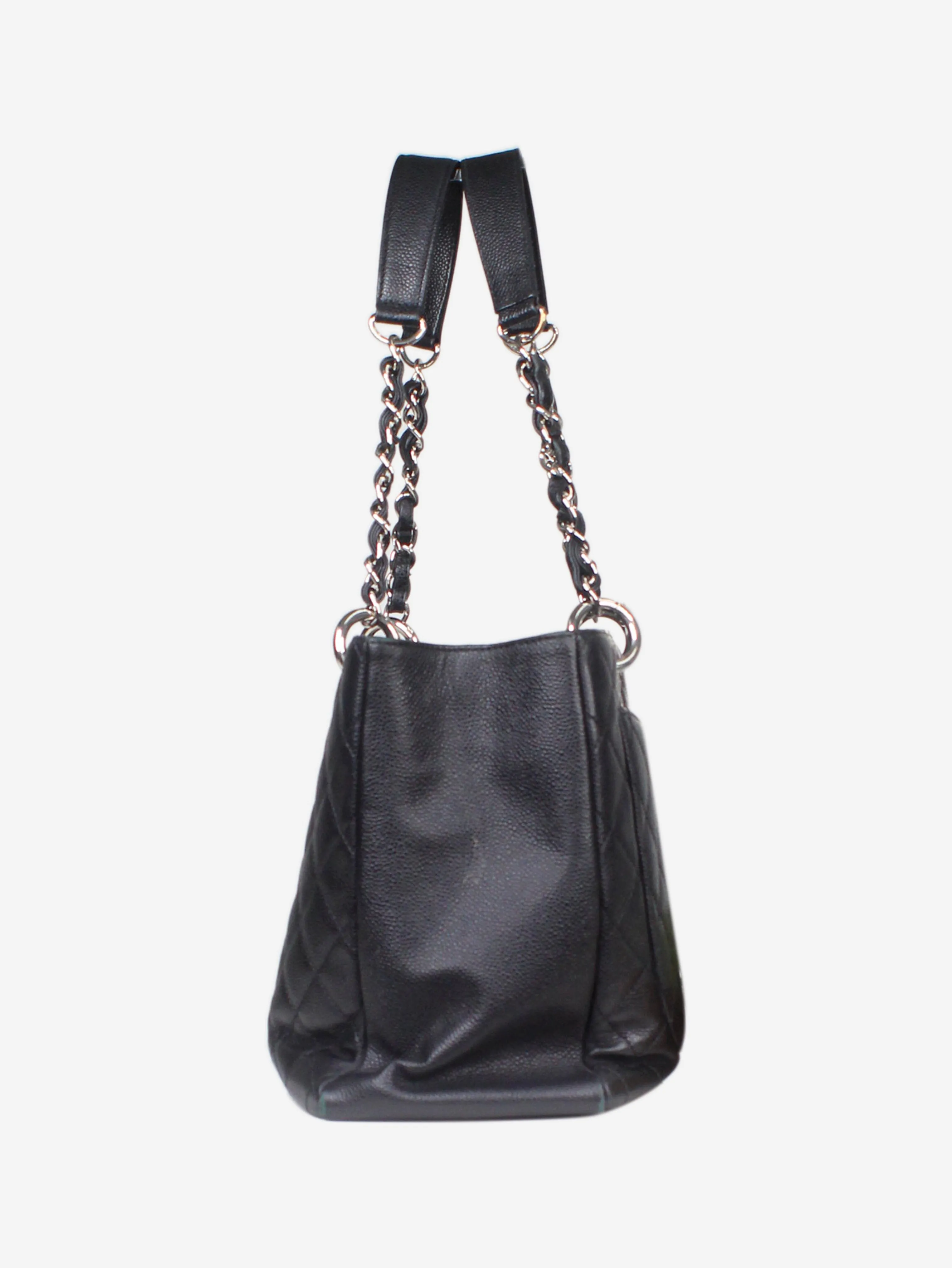 Black 2012 caviar leather GST tote
