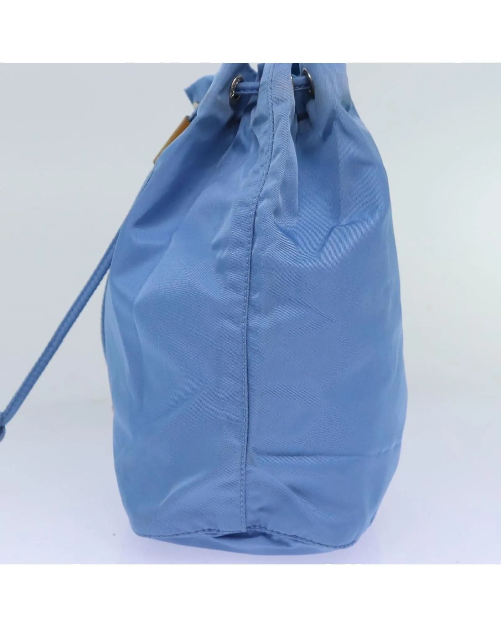 Blue Nylon Drawstring Pouch by Prada