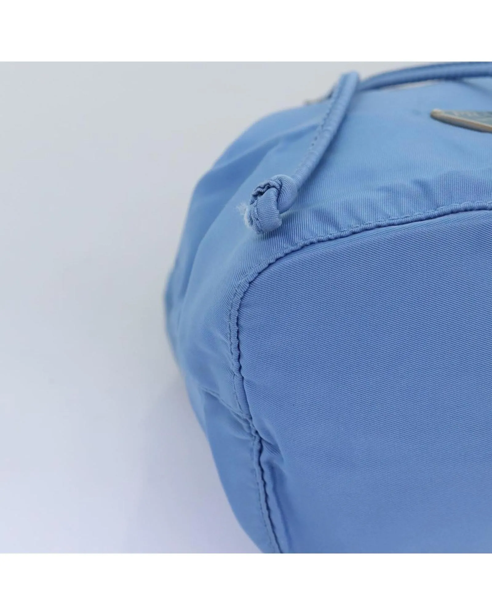 Blue Nylon Drawstring Pouch by Prada