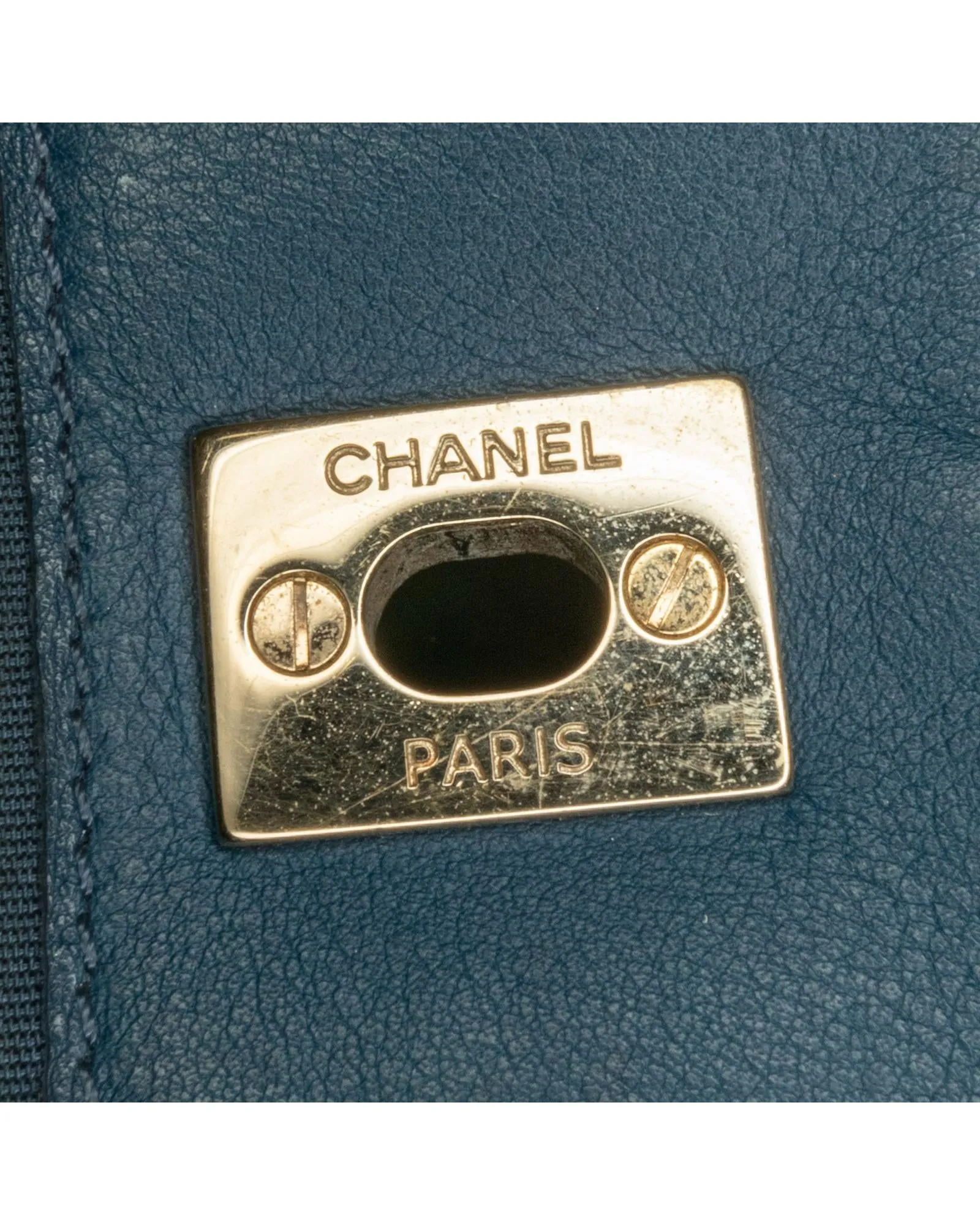 Chanel 19 Teal Lambskin Leather Tote Bag