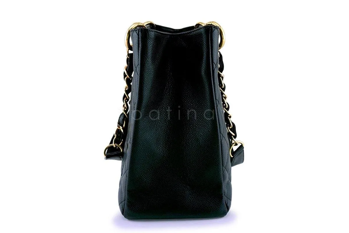 Chanel Black Caviar Classic Grand Shopper Tote GST Shopping Bag GHW
