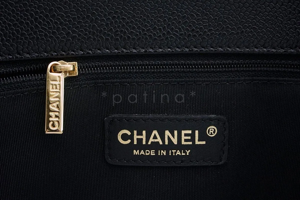 Chanel Black Caviar Classic Grand Shopper Tote GST Shopping Bag GHW