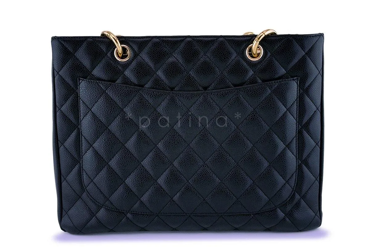 Chanel Black Caviar Classic Grand Shopper Tote GST Shopping Bag GHW