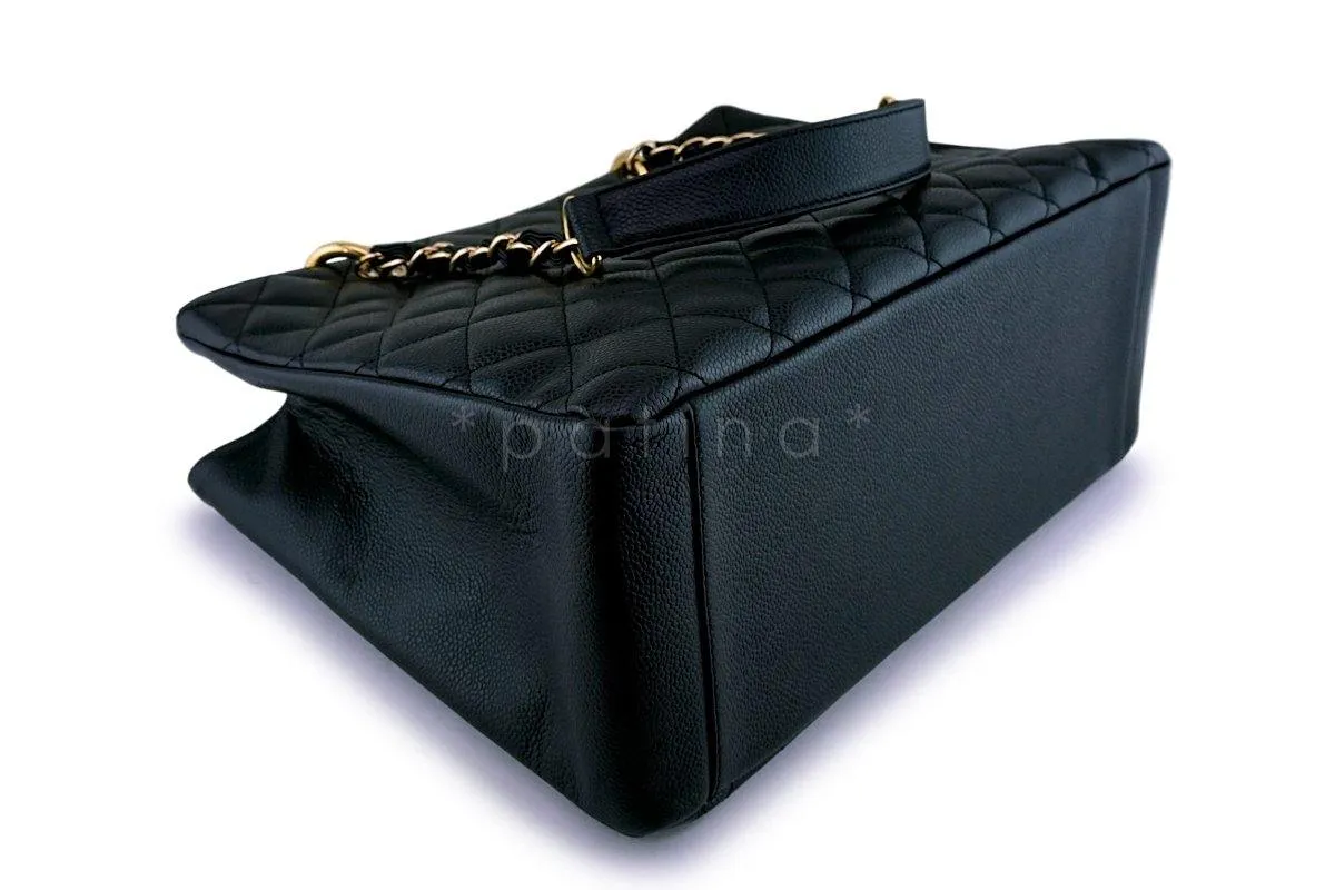 Chanel Black Caviar Classic Grand Shopper Tote GST Shopping Bag GHW