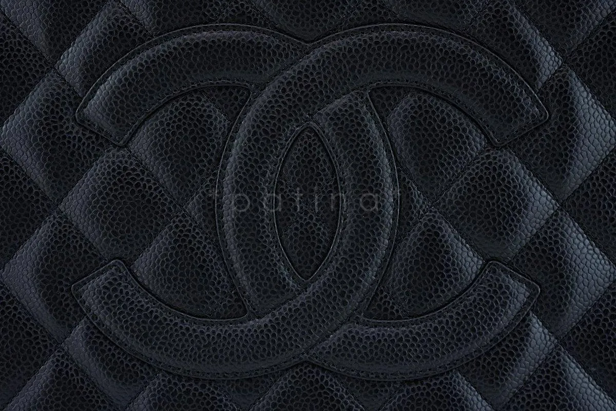 Chanel Black Caviar Classic Grand Shopper Tote GST Shopping Bag GHW