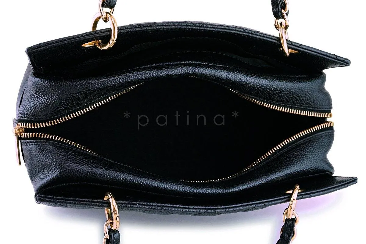 Chanel Black Caviar Classic Petite Timeless Shopper Tote Bag GHW