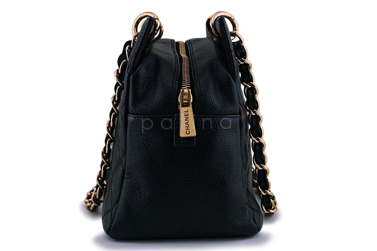 Chanel Black Caviar Classic Petite Timeless Shopper Tote Bag GHW