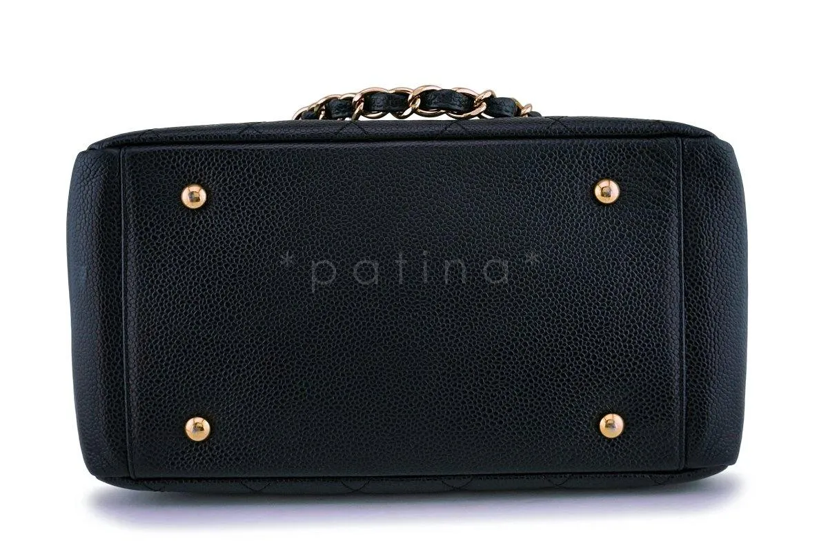 Chanel Black Caviar Classic Petite Timeless Shopper Tote Bag GHW