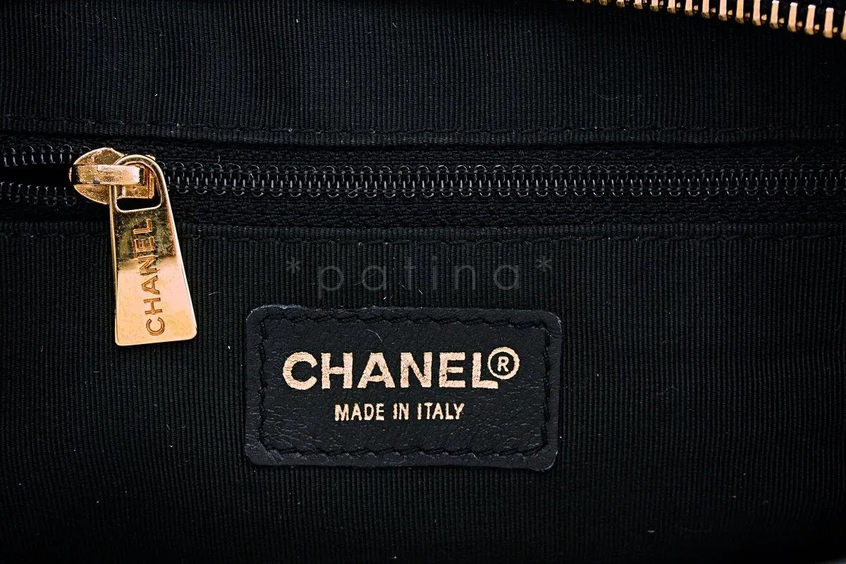 Chanel Black Caviar Classic Petite Timeless Shopper Tote Bag GHW