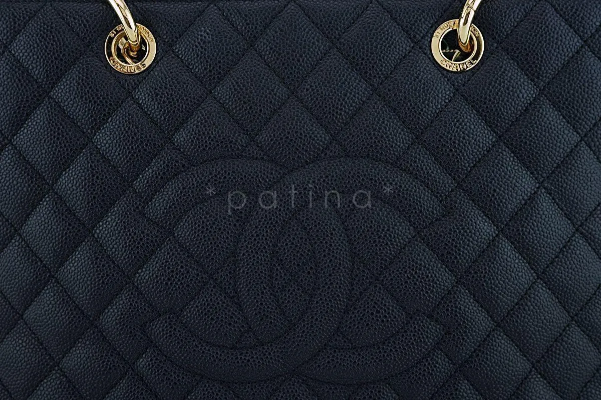 Chanel Black Caviar Grand Shopper Tote GST Bag GHW