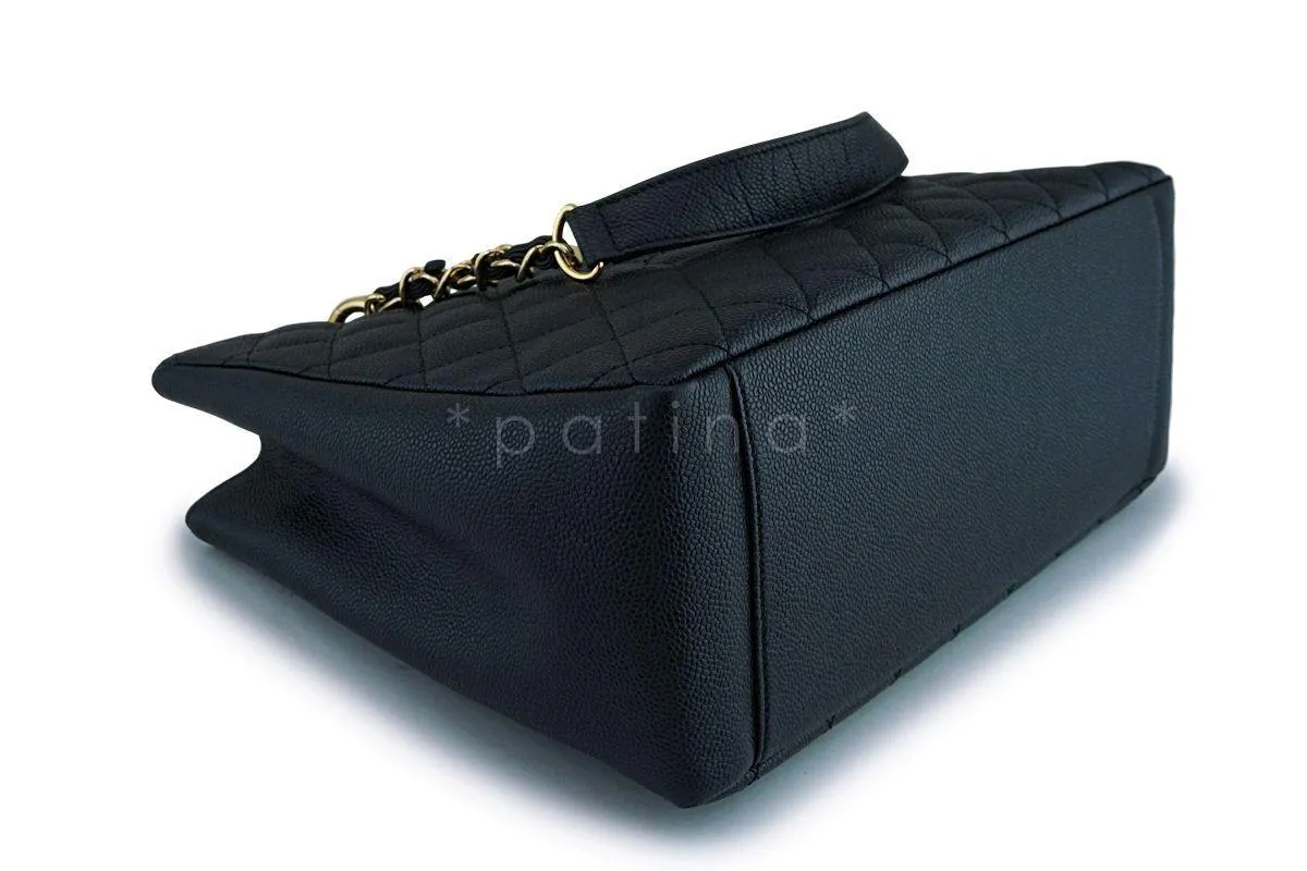 Chanel Black Caviar Grand Shopper Tote GST Bag GHW
