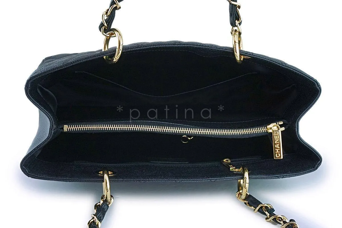 Chanel Black Caviar Grand Shopper Tote GST Bag GHW