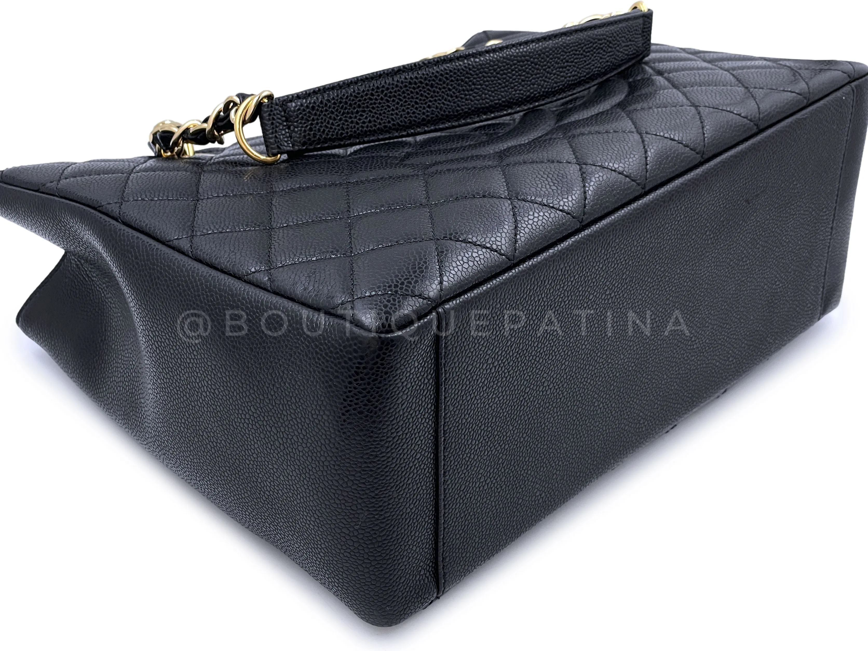 Chanel Black Caviar Grand Shopper Tote GST Bag GHW
