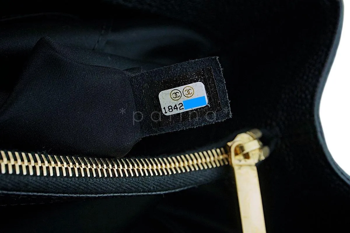 Chanel Black Caviar Grand Shopper Tote GST Bag GHW