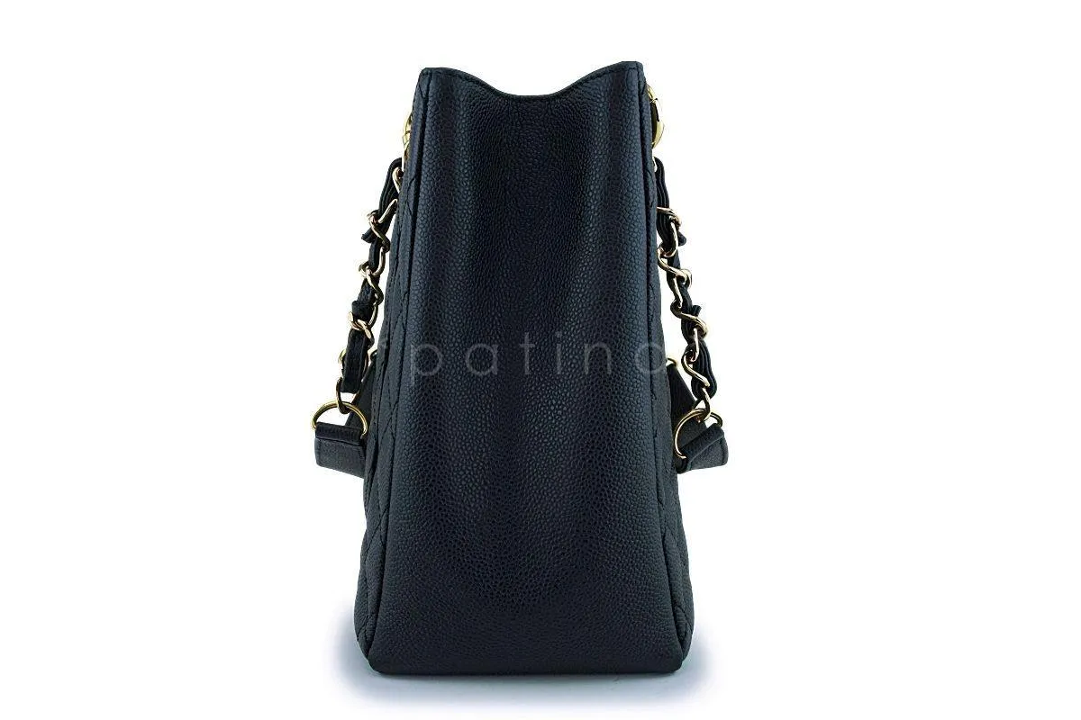 Chanel Black Caviar Grand Shopper Tote GST Bag GHW