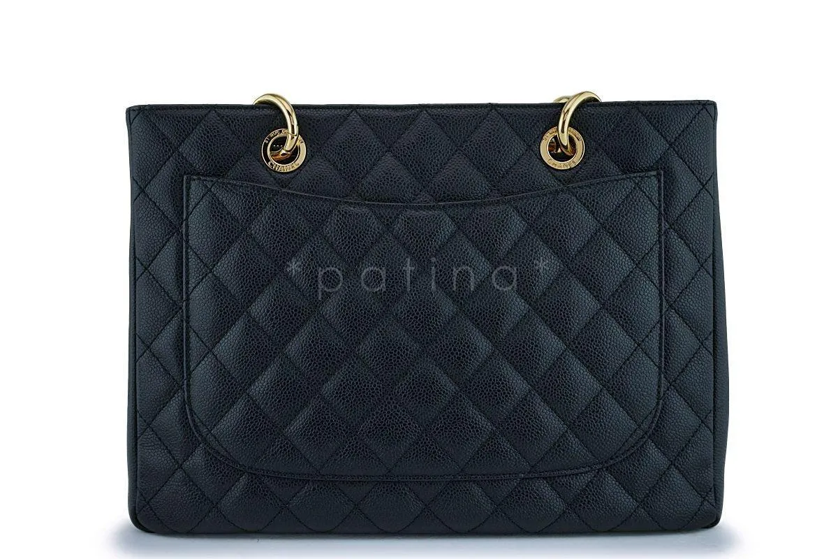 Chanel Black Caviar Grand Shopper Tote GST Bag GHW