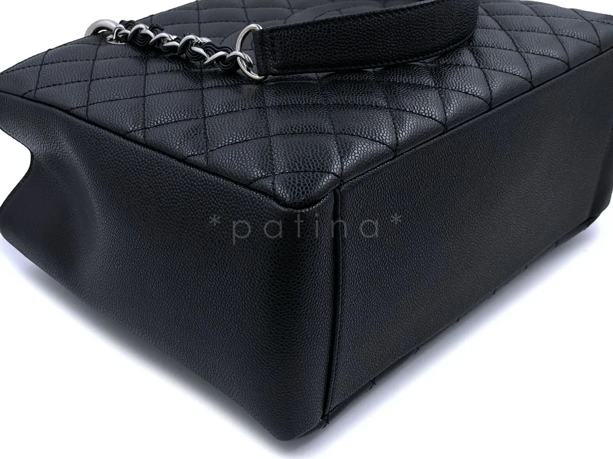 Chanel Black Caviar Grand Shopper Tote GST Bag SHW
