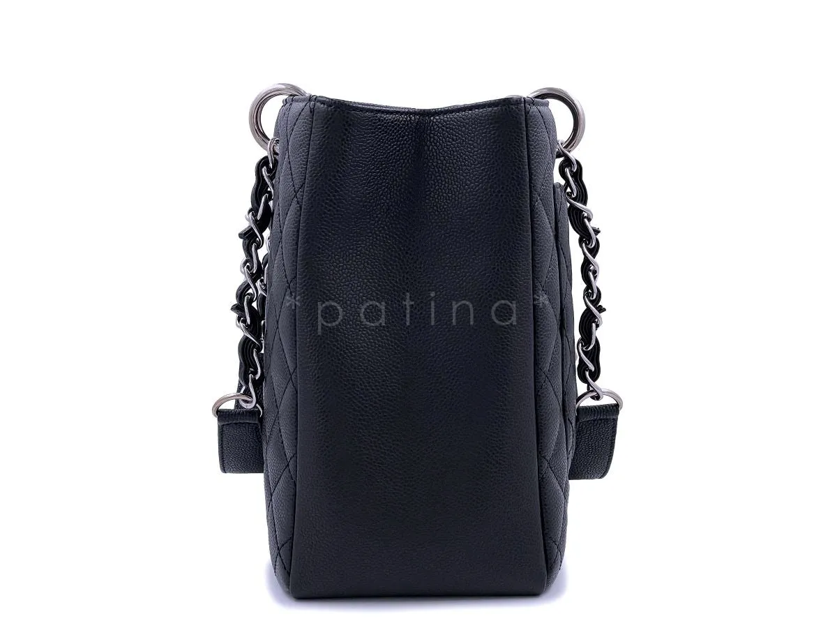 Chanel Black Caviar Grand Shopper Tote GST Bag SHW