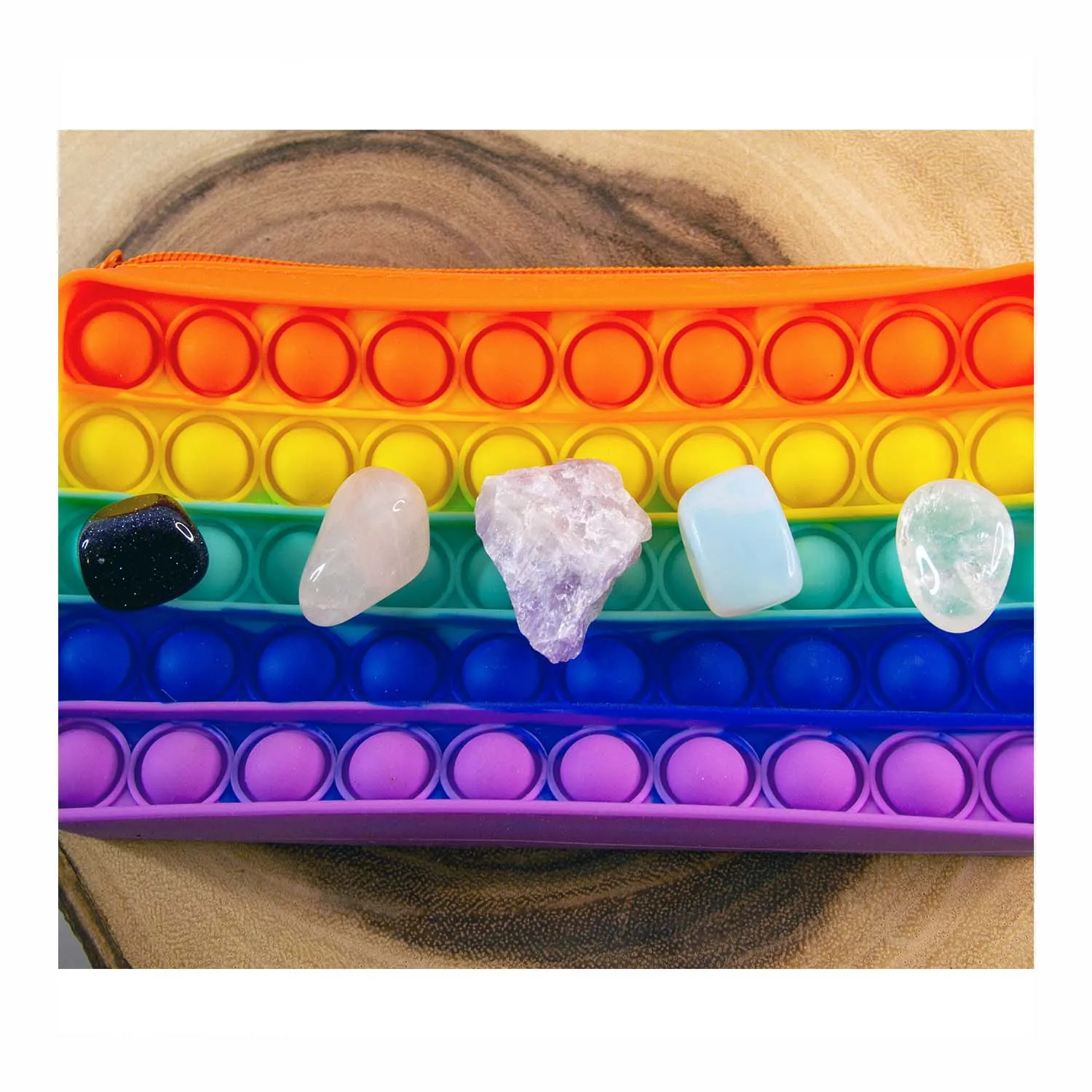 Crystal Kid Kit with Pop it Pencil Case