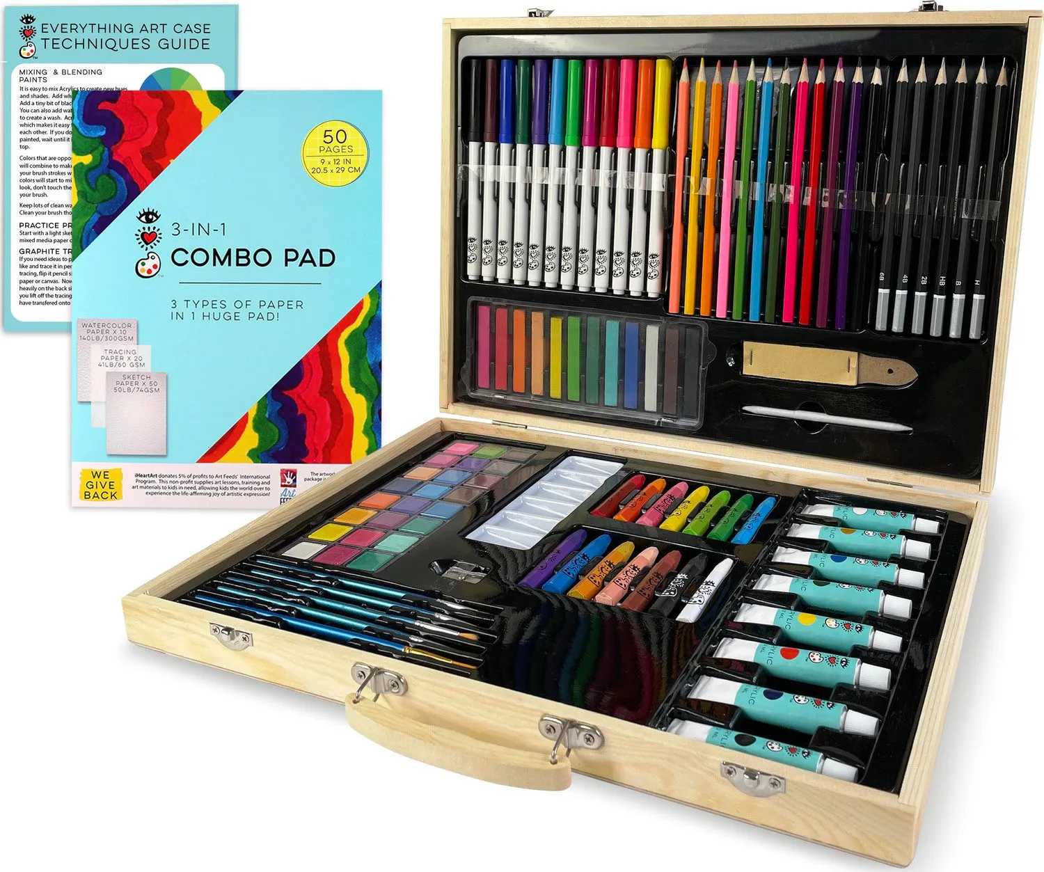 Deluxe Wooden Everything Art Case
