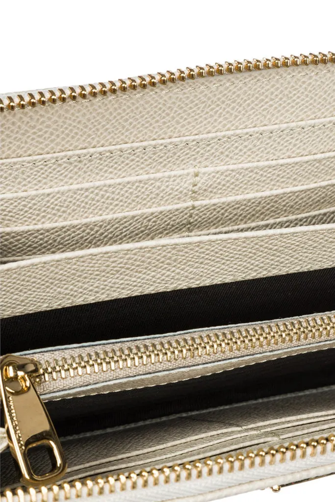 DOLCE & GABBANA DOLCE Ivory Leather Wallet