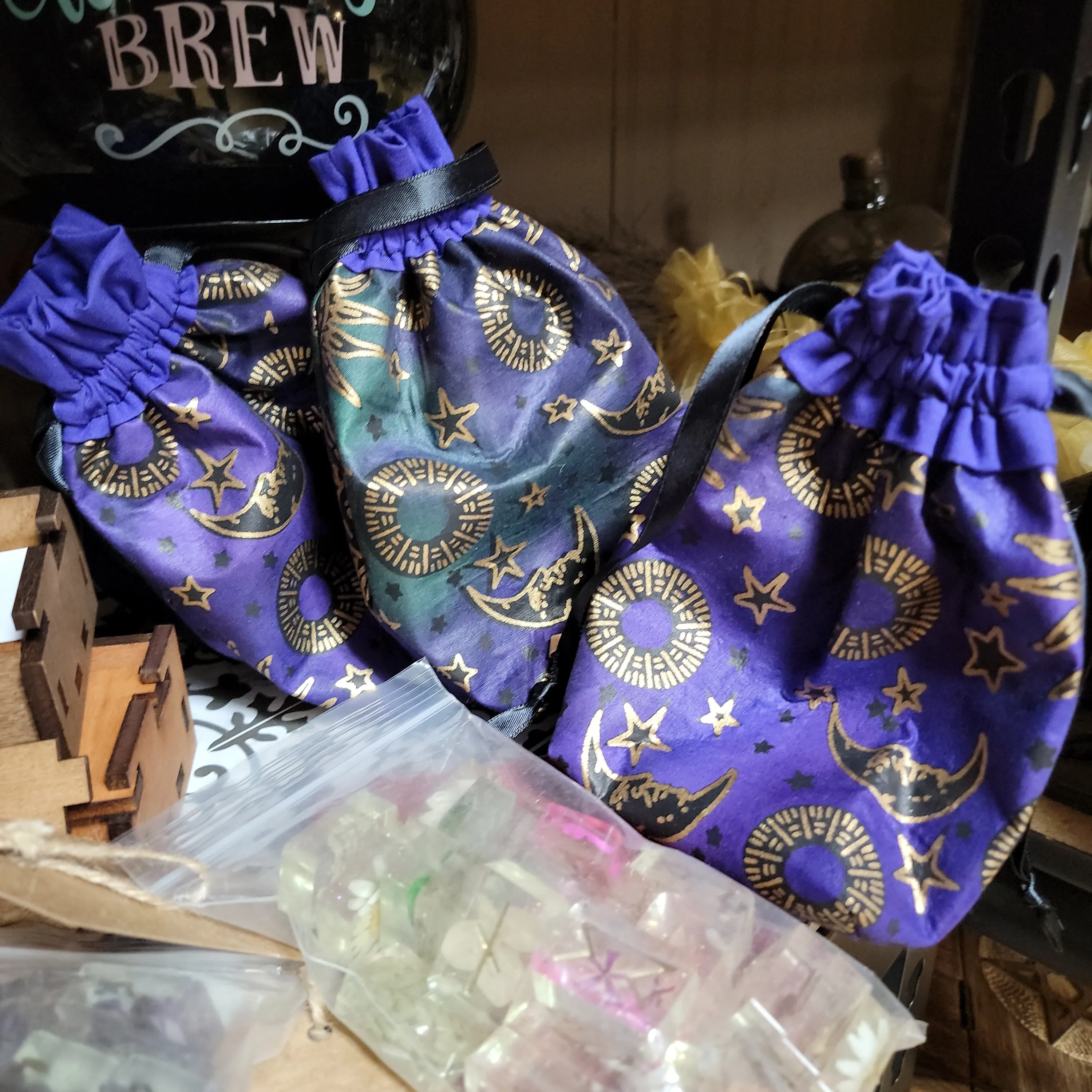 Drawstring Pouch, Rune Pouch, Drawstring Card Bag, Crystal Pouch, Gaming Bag, Gaming Pouch
