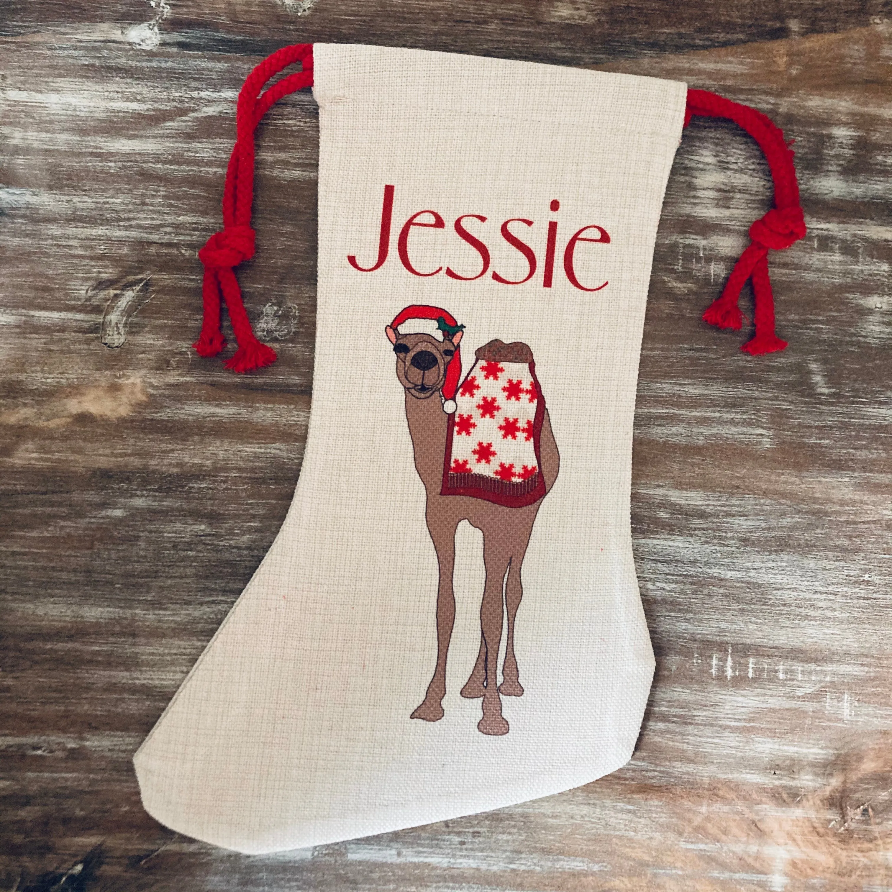 Festive Camel Stocking