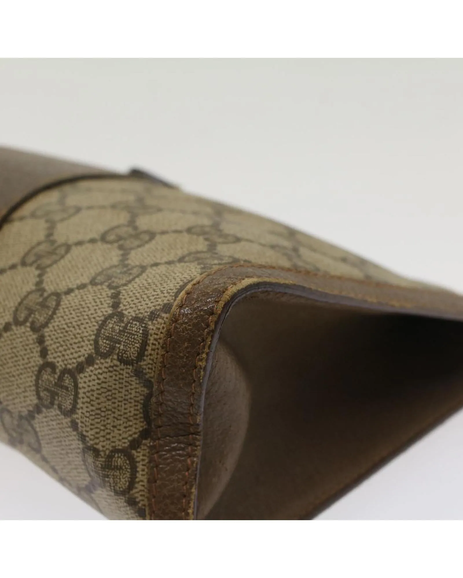 GG Canvas Web Clutch Bag with Red Accents