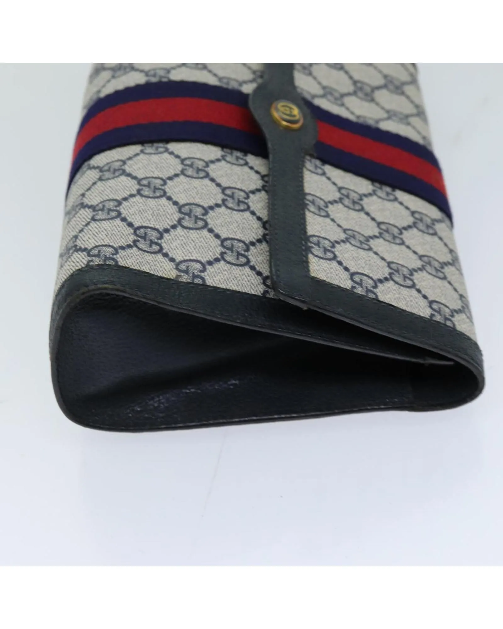 Gucci GG Supreme Canvas Clutch BeigeBlueRed
