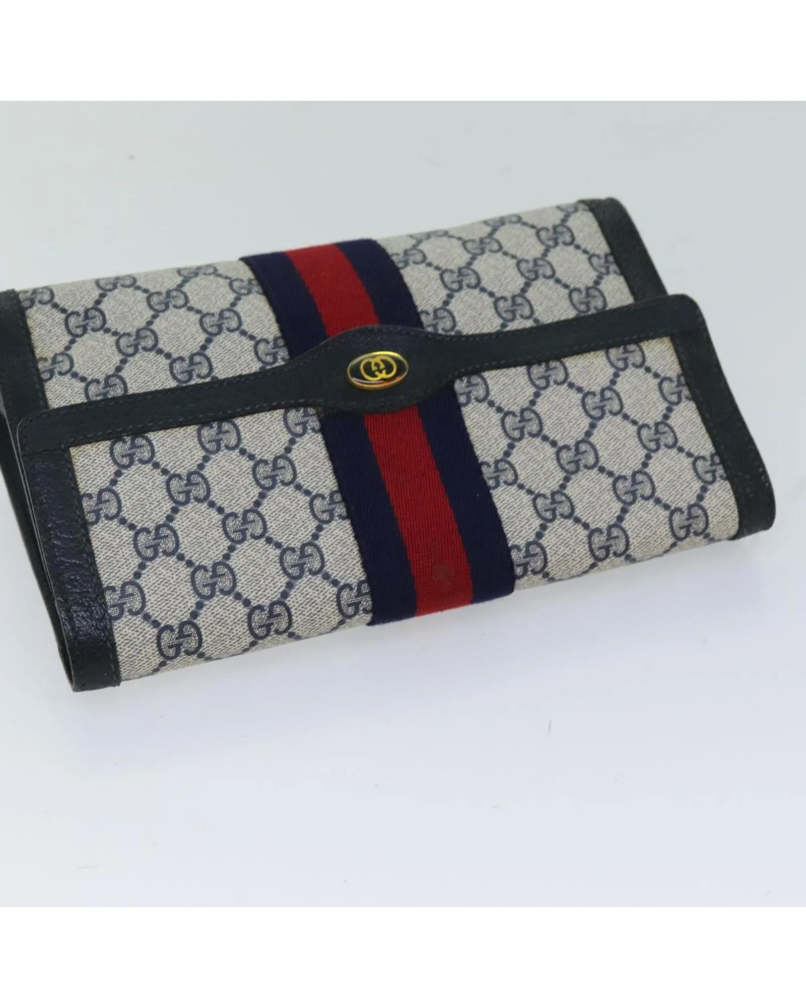Gucci GG Supreme Canvas Clutch BeigeBlueRed