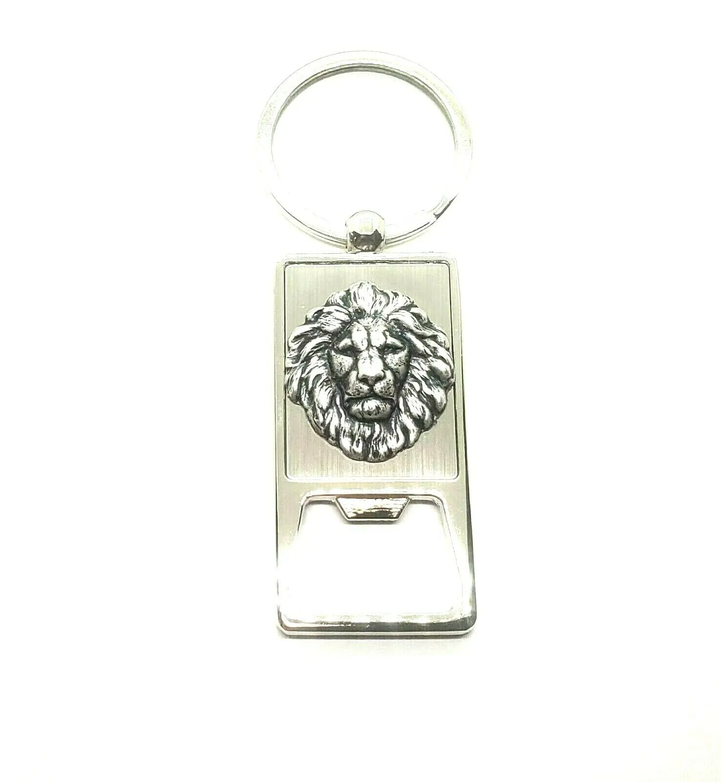 Handmade Silver Lion Bottle Opener Key Chain