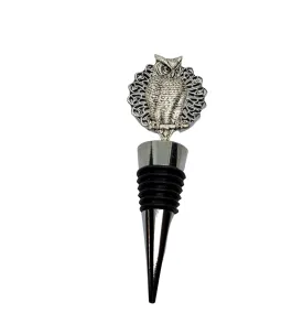 Handmade Silver Owl Wine Bottle Stopper