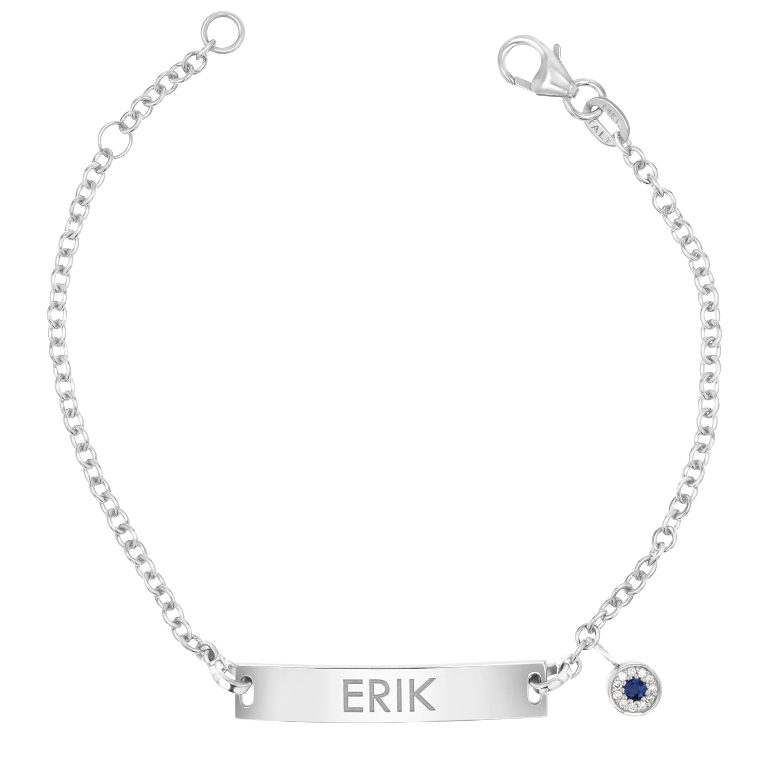 Kids Classic Engravable ID Bracelet with Round Eye Charm