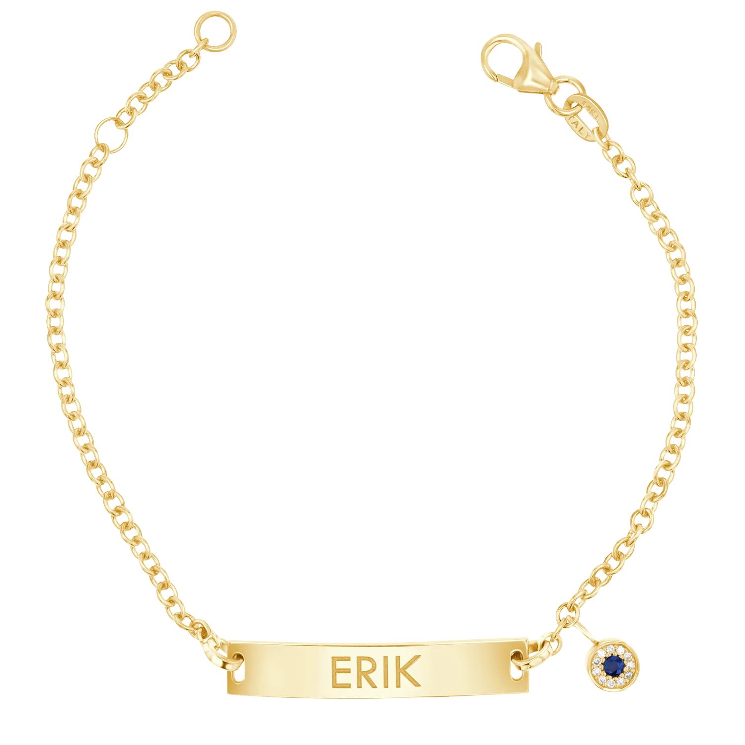 Kids Classic Engravable ID Bracelet with Round Eye Charm