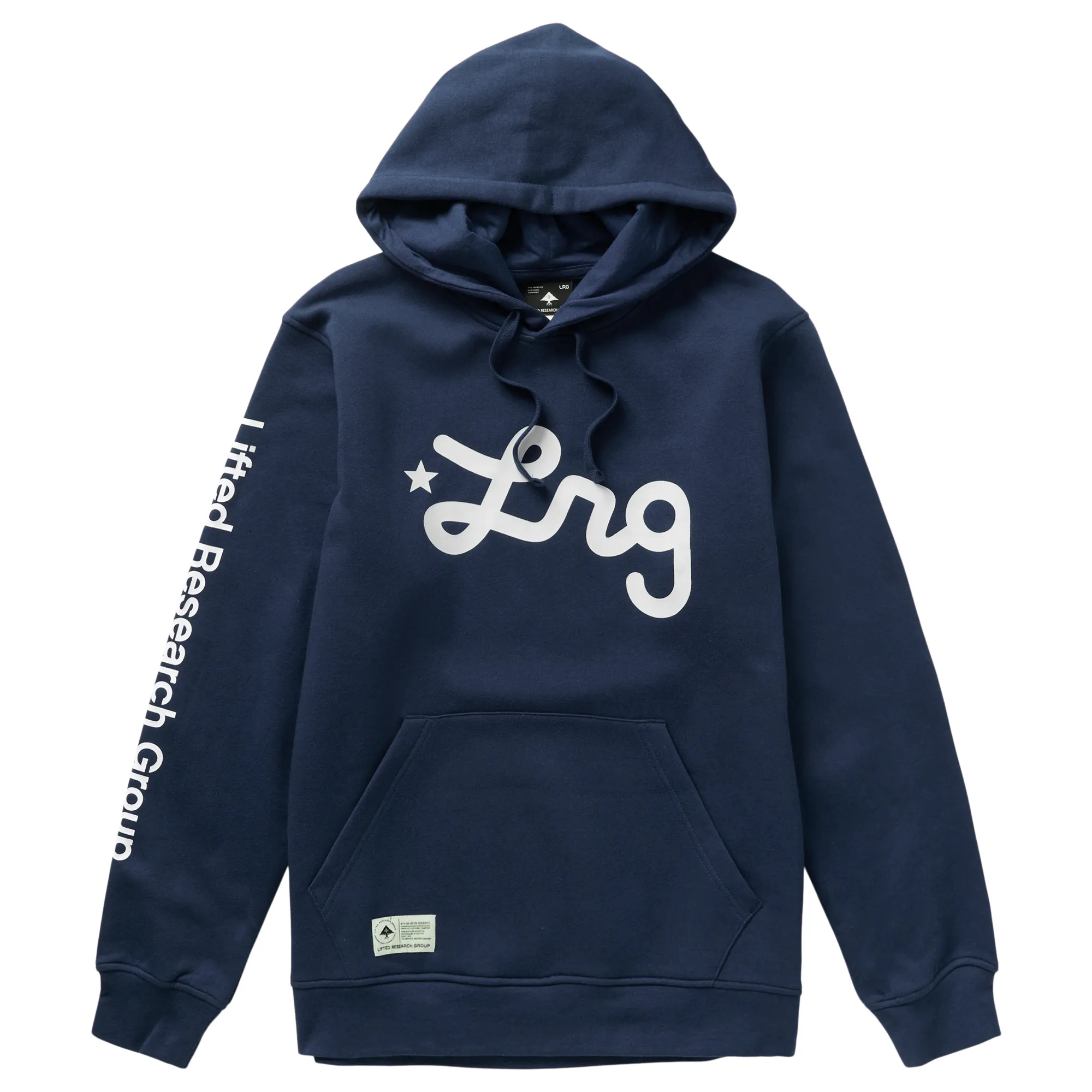 LIFTED SCRIPT PULLOVER HOODIE - NAVY