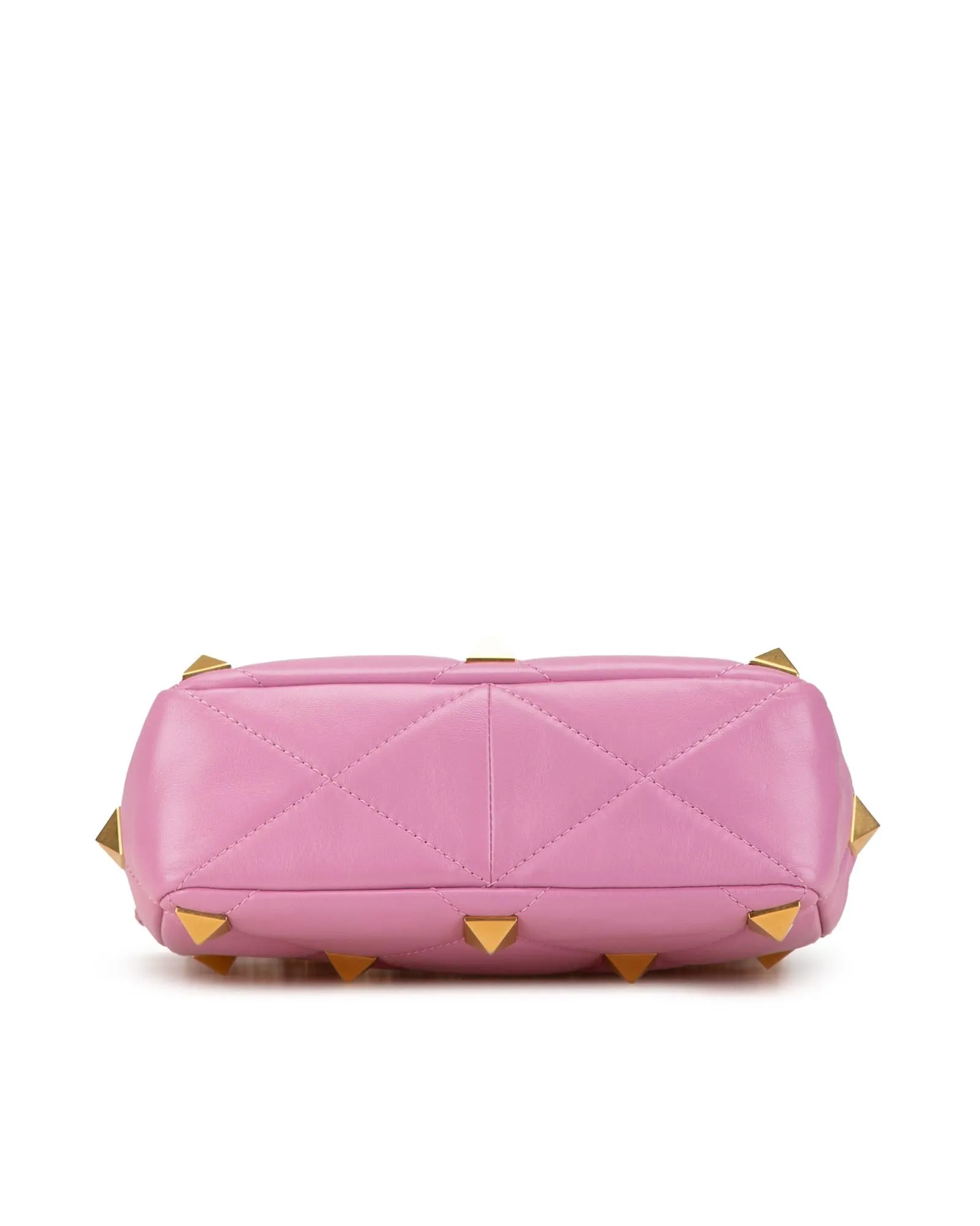 Medium Nappa Studded Quilted Leather Satchel with Chain Strap