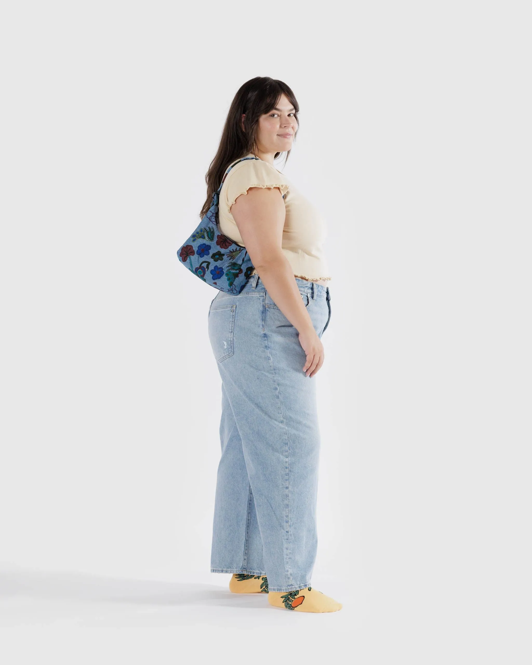 Mini Nylon Shoulder Bag - Digital Denim Birds